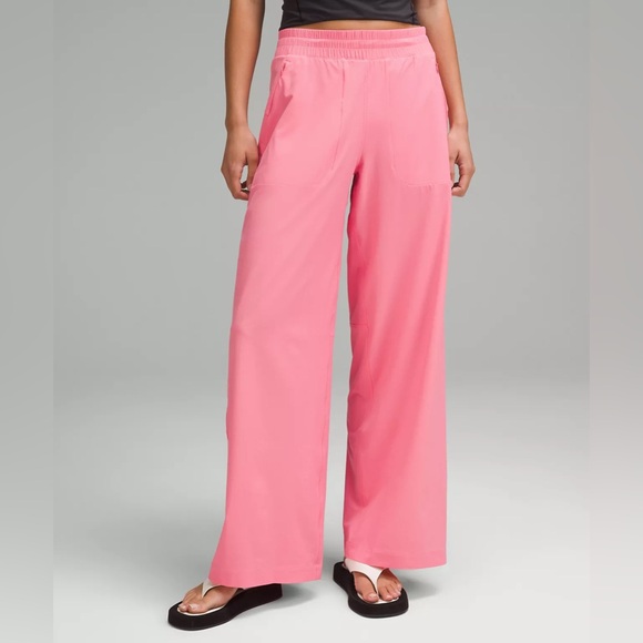 lululemon athletica Pants - Lululemon Athletica Swift Mid-Rise Wide-Leg Pant Sakura Pink